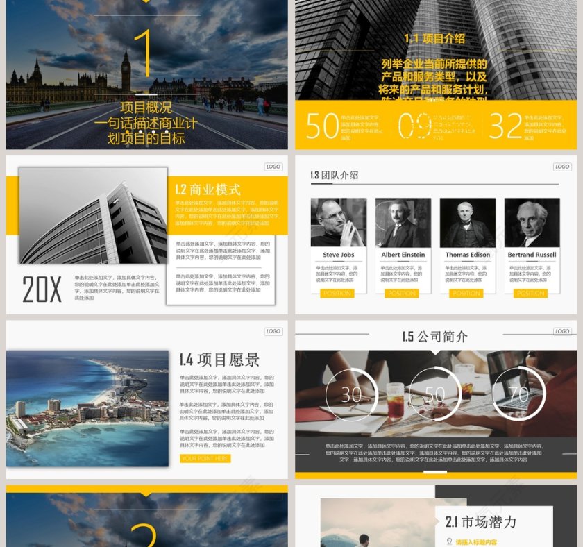 2019商业计划书PPT模板第2张