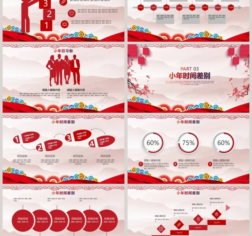 中国风过小年PPT模板第3张