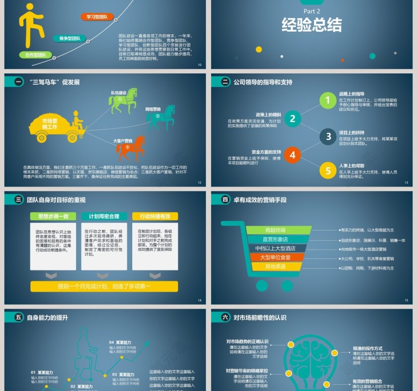 蓝色简约大气工作总结计划模板第3张