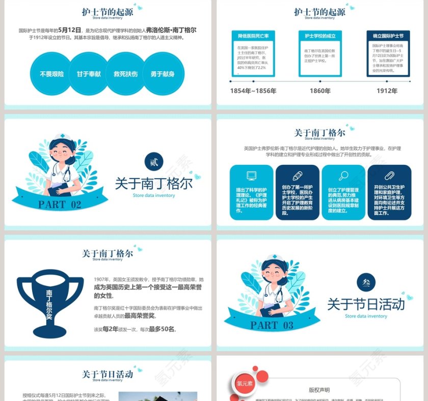护士节快乐护士节主题班会PPT模板第2张
