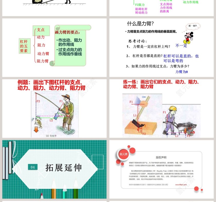 基于PPT模板的粤沪版八年级下册物理课件生成解决方案第4张