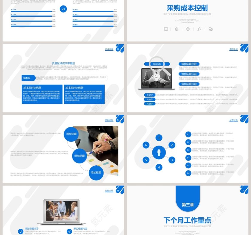 蓝色简约采购管理计划书PPT第3张