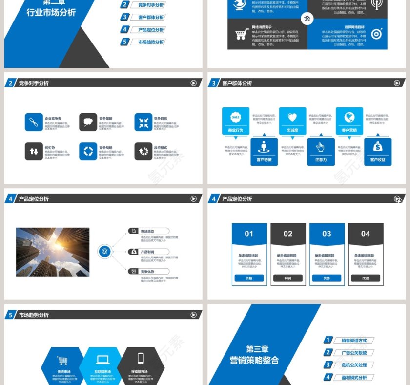 通用商业计划书PPT模板第3张