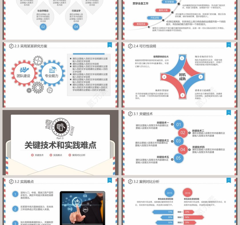 信函式创意简约风格论文答辩PPT第3张