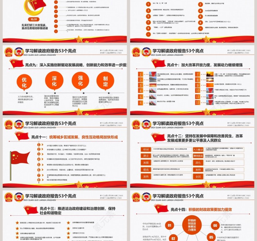 中国风全国两会解读政府报告第3张