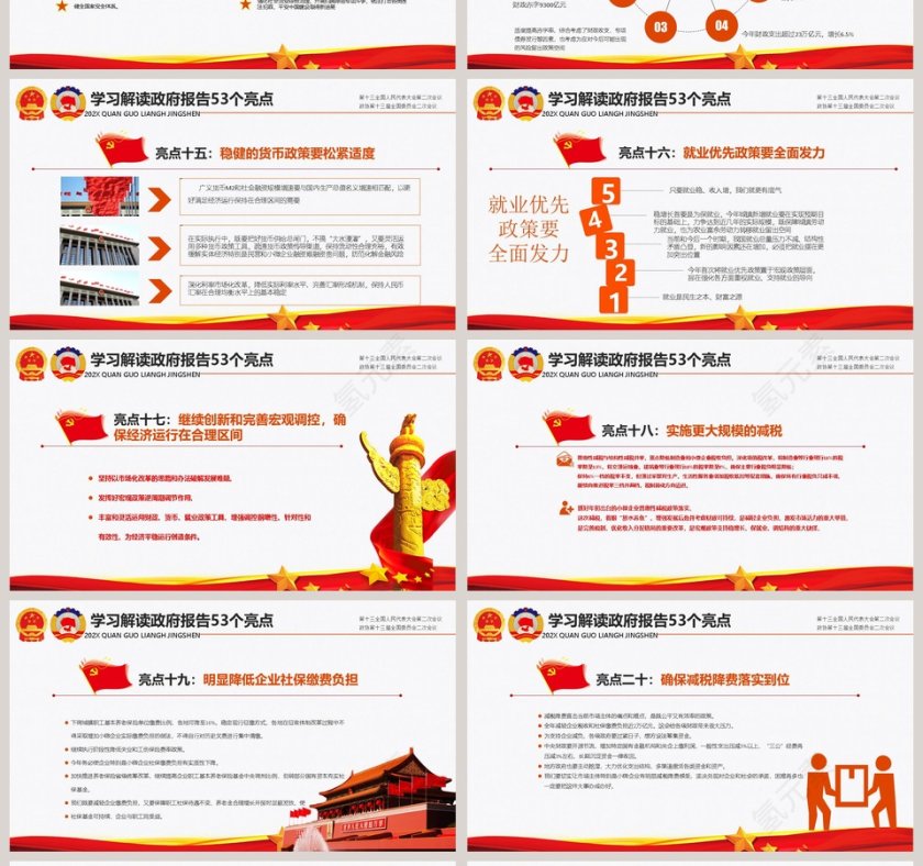 中国风全国两会解读政府报告第4张