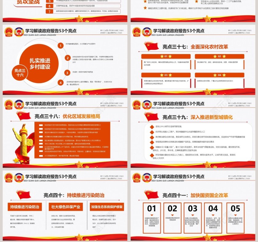 中国风全国两会解读政府报告第7张