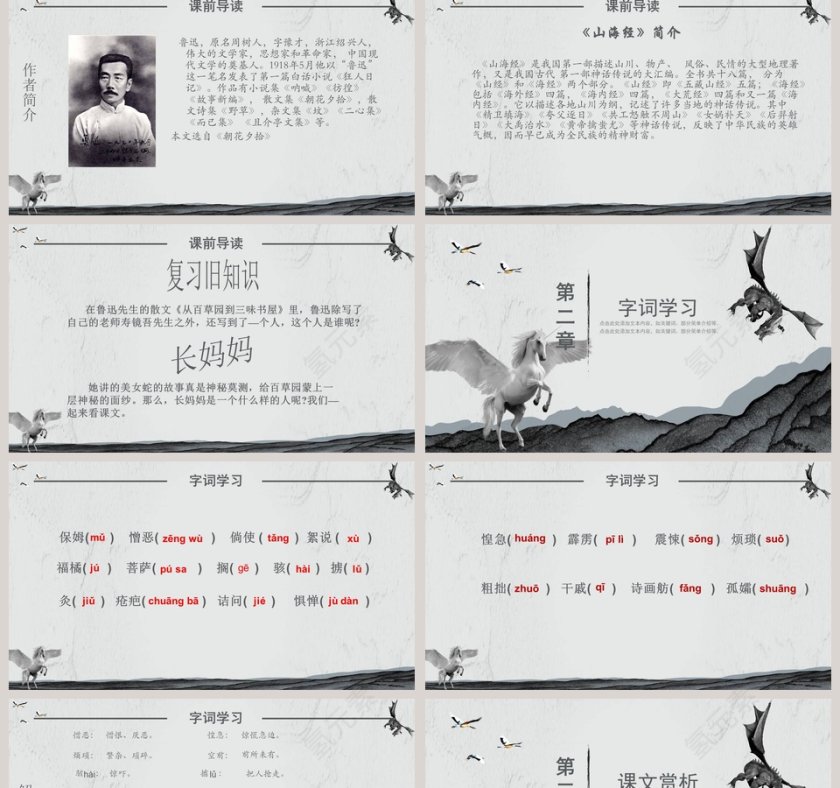 语文课件范本PPT-阿长与山海经第2张