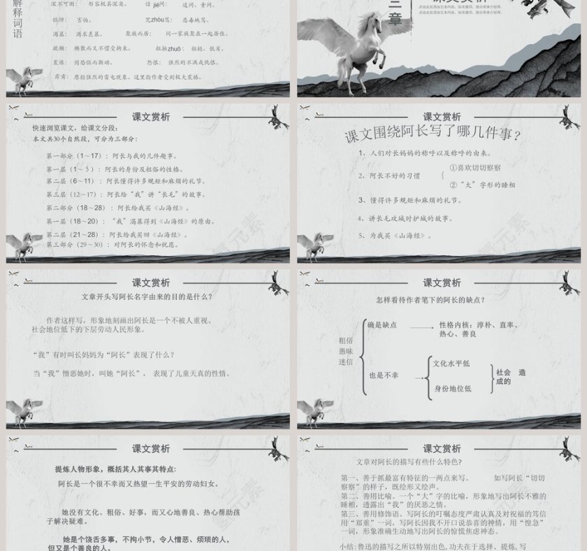 语文课件范本PPT-阿长与山海经第3张