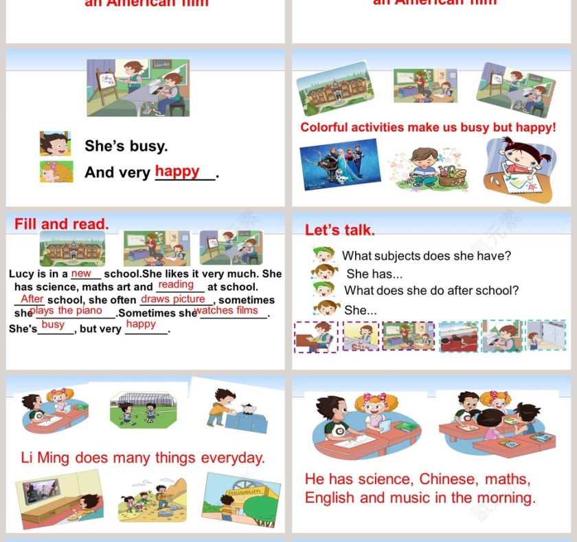 Unit 4  School in Canada-Lucy is in a new school教学ppt课件第4张