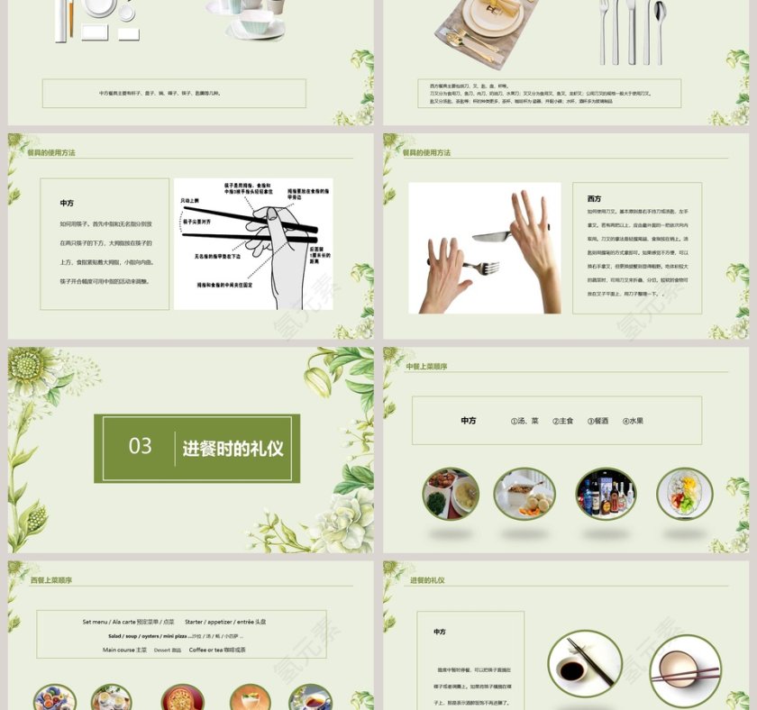中西方餐桌礼仪商务礼仪PPT第3张