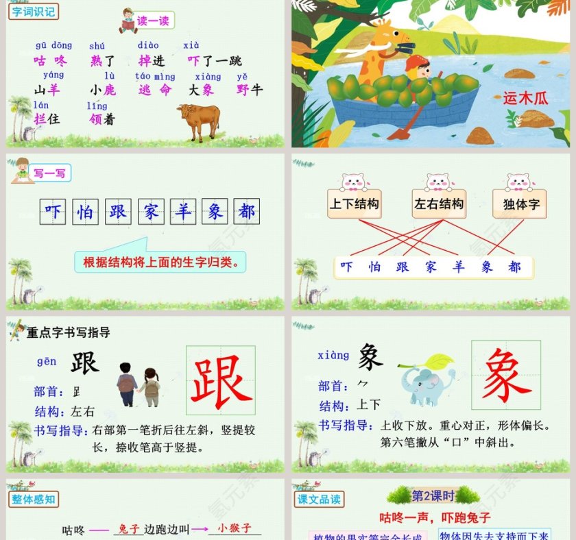 一年级语文下册咕咚PPT课件第2张