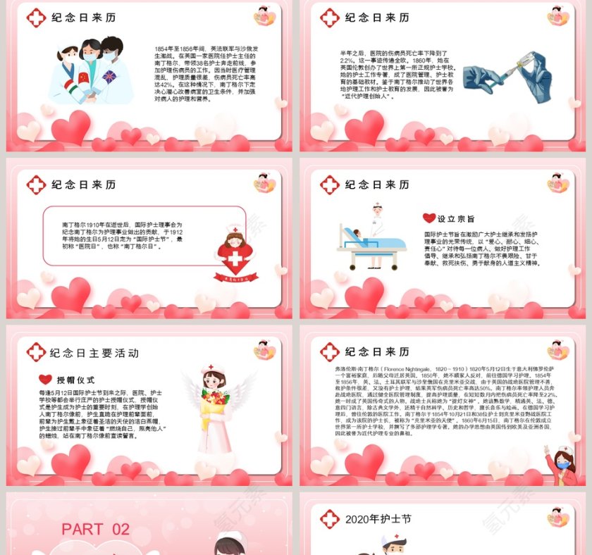 向最美天使致敬国际护士节PPT模板第2张