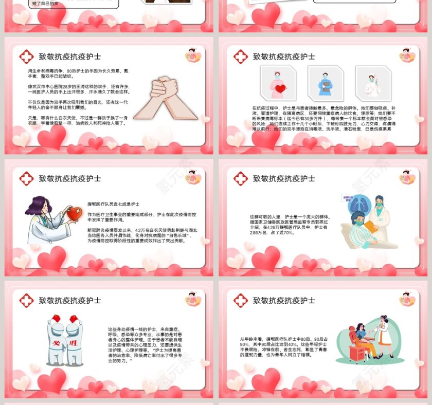 向最美天使致敬国际护士节PPT模板第4张
