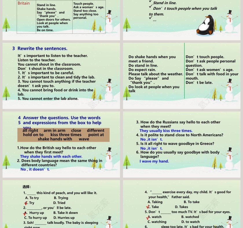 绿色小清新英语教学课件ppt第3张
