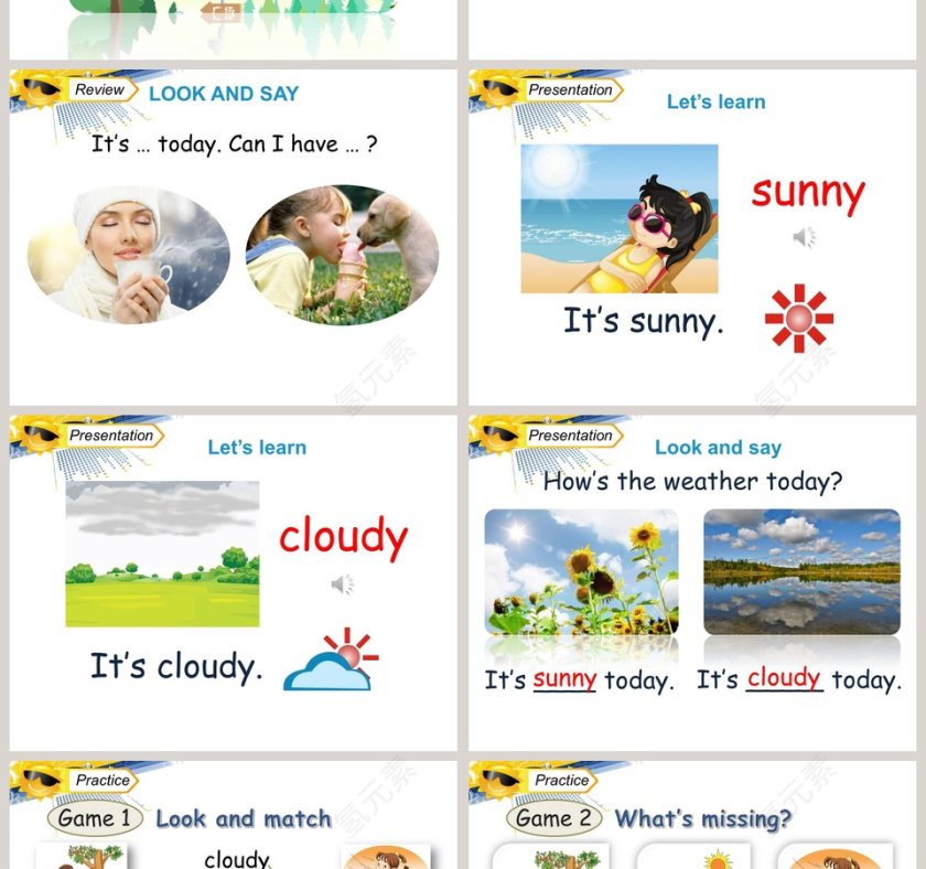 Unit4 Hows the weather today-人教精通版四年级上册教学ppt课件第2张