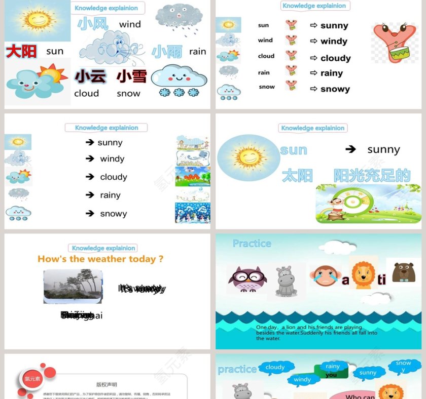 Hows the weather today-精通版四年级上册教学ppt课件第2张