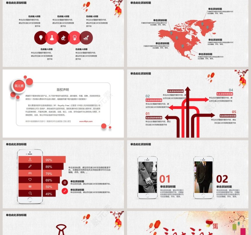 贺新春迎元旦年终总结汇报PPT模板第5张