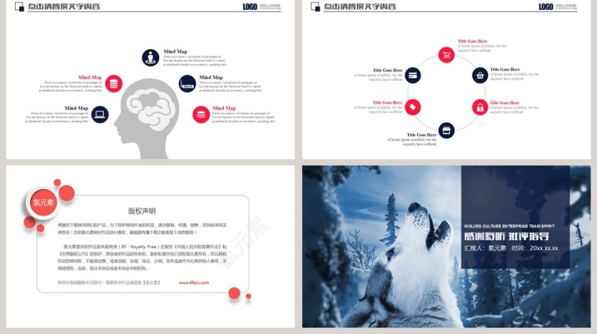 狼群文化企业团队精神PPT第5张