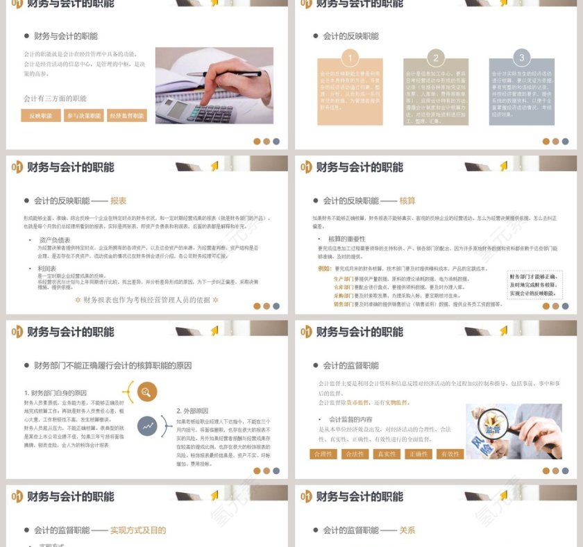 白棕色简约大气财务知识培训ppt第2张