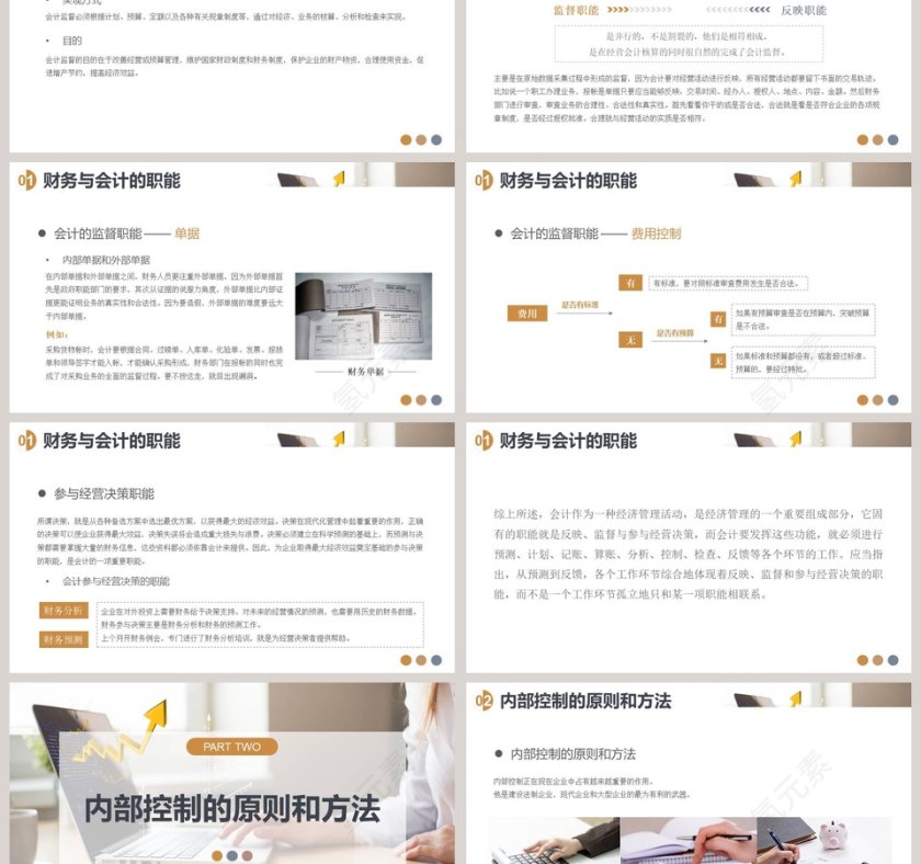 白棕色简约大气财务知识培训ppt第3张