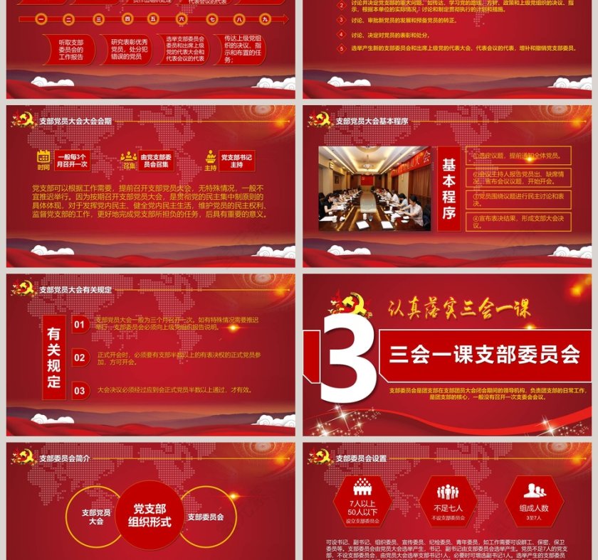 认真落实三会一课PPT第3张