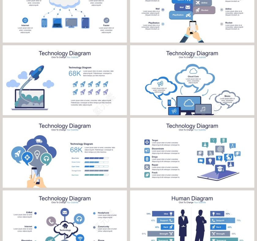 多彩综合可视化图表集PPT模板第3张
