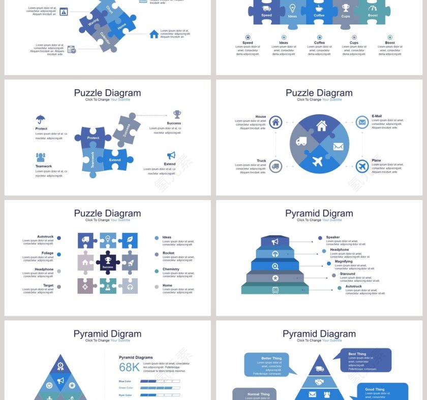 多彩综合可视化图表集PPT模板第6张