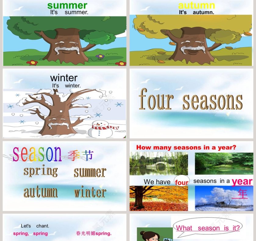 Its springUnit 4 Seasons PPT模板第2张