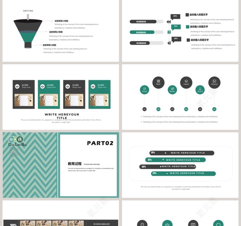 简约清新培训课件PPT模板第2张