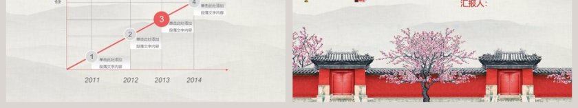 大气中国风年度工作总结PPT模板第6张