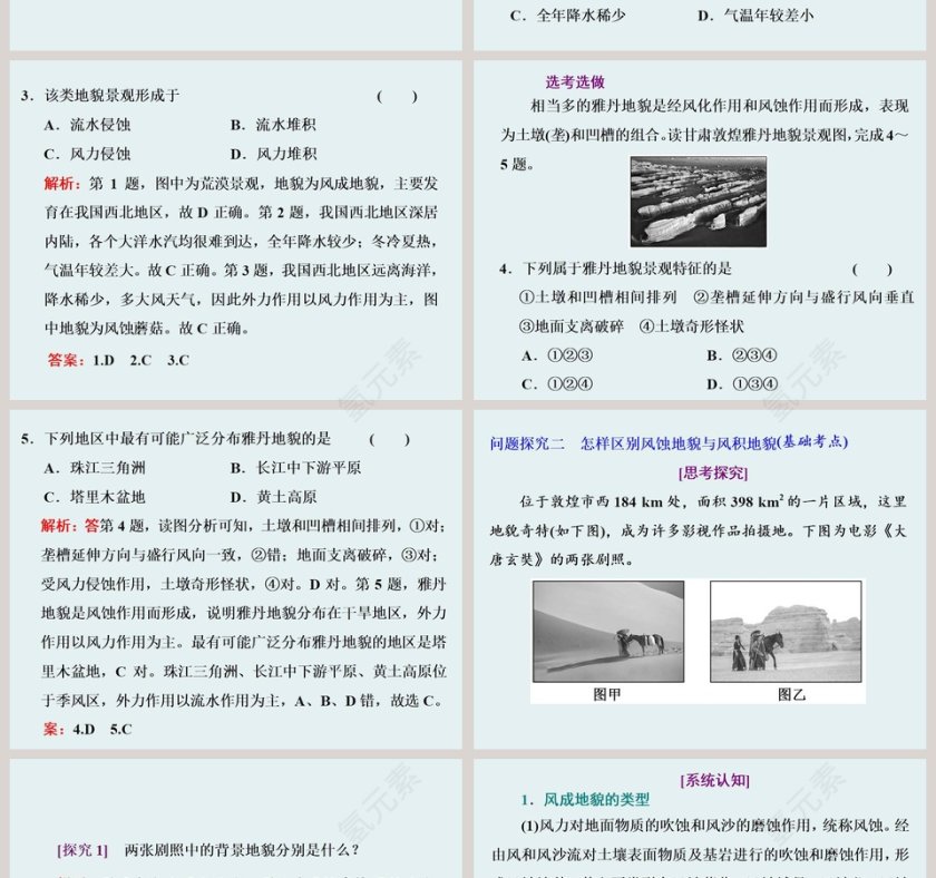 第二节风成地貌PPT模板第4张