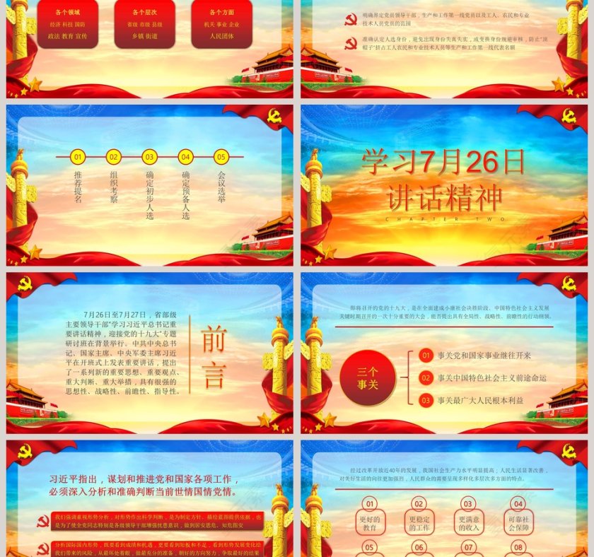 以优异成绩迎接党的十九大共筑中国梦党课PPT模板第3张