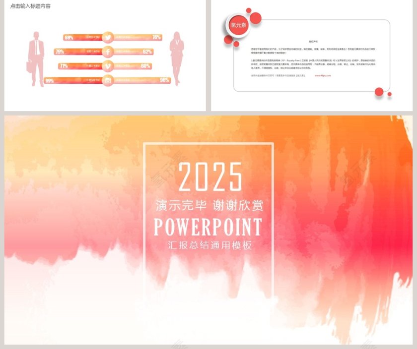 2019水彩风时尚通用汇报总结通用模板教师说课课件PPT第5张
