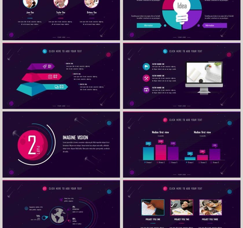 震撼科技风商业计划演示PPT第3张