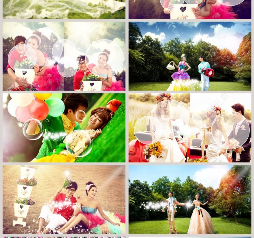 简约浪漫婚礼我们结婚啦PPT模板第4张