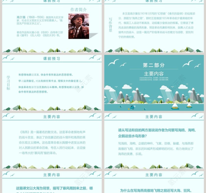 八年级语文课件《海燕》PPT第2张