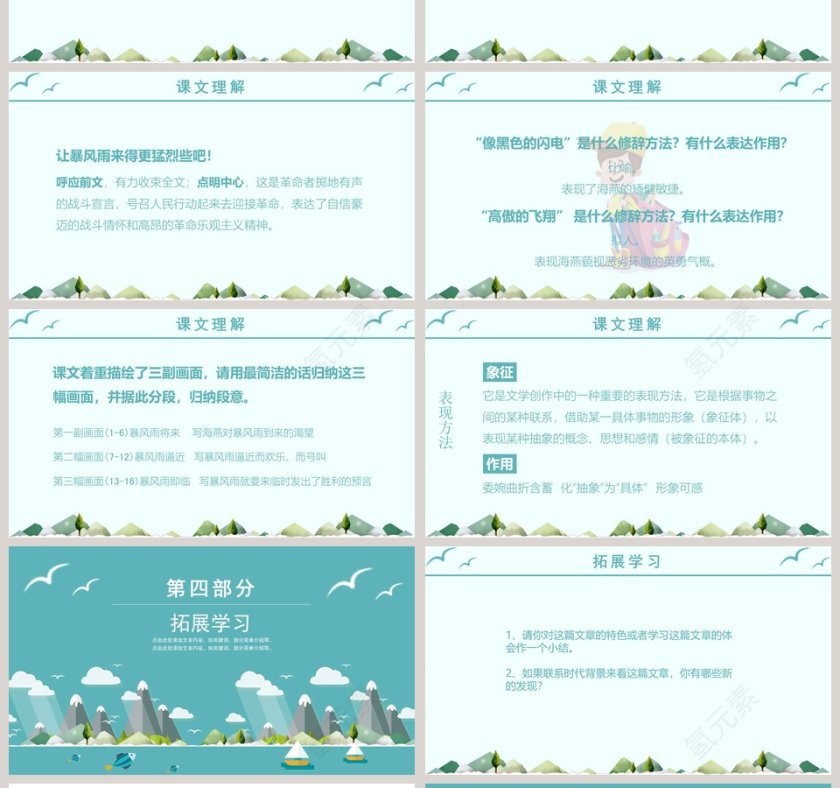 八年级语文课件《海燕》PPT第4张