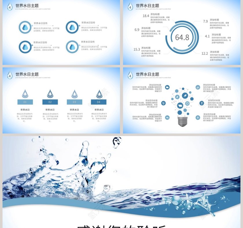 水务水利世界水日主题班会第5张