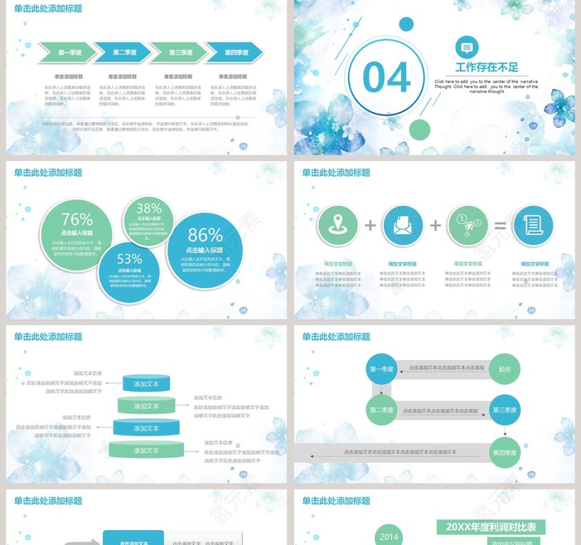 蓝色唯美清新述职报告PPT第5张