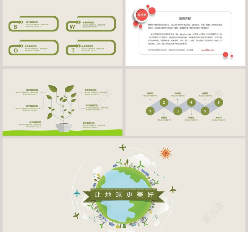 让地球更美好主题植树节活动ppt模板第5张