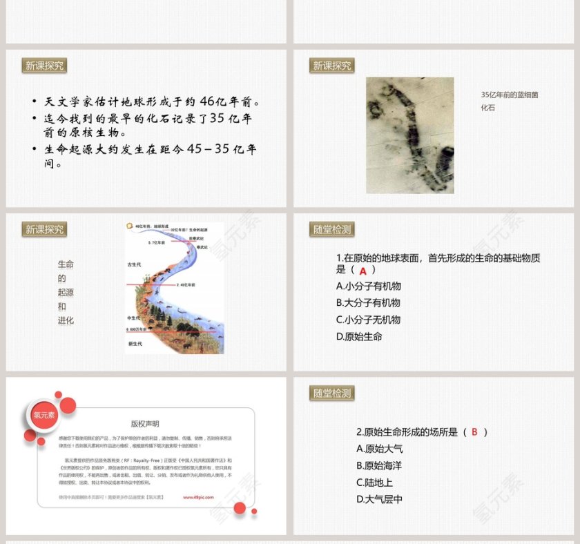 -地球上生命的起源教学ppt课件第4张