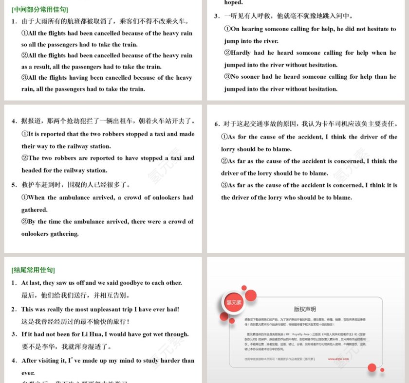 SectionWriting教育培训PPT模板设计第3张
