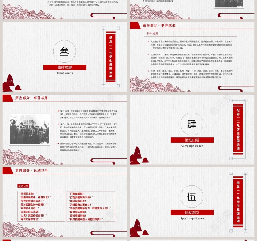 历史课件"抗日救亡纪念一二九学生爱国运动 "第4张