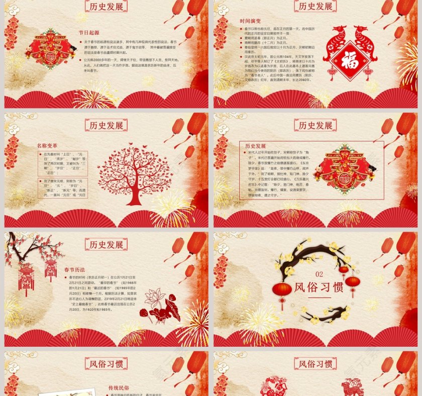 春节传统文化习俗ppt模板第2张