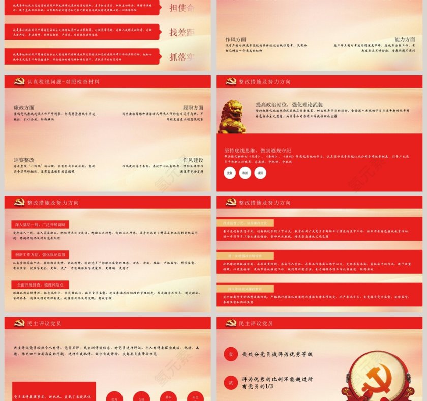 组织生活会专题党课PPT第3张