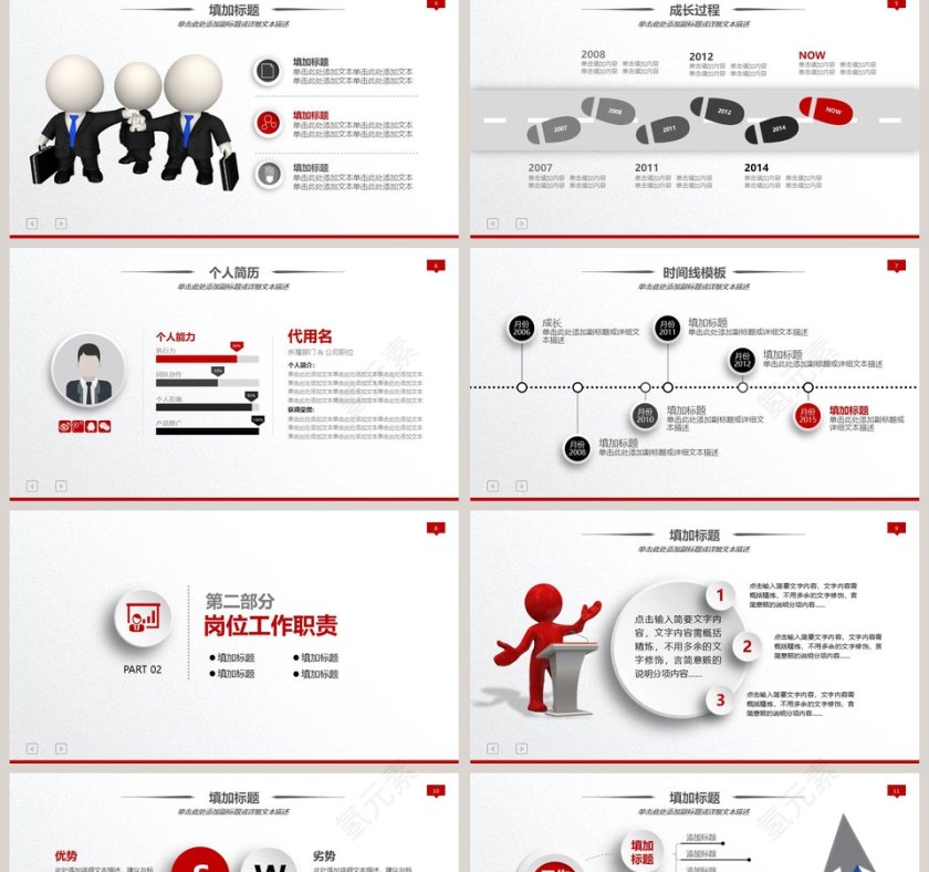 创意风格竞聘述职动态PPT模板第2张