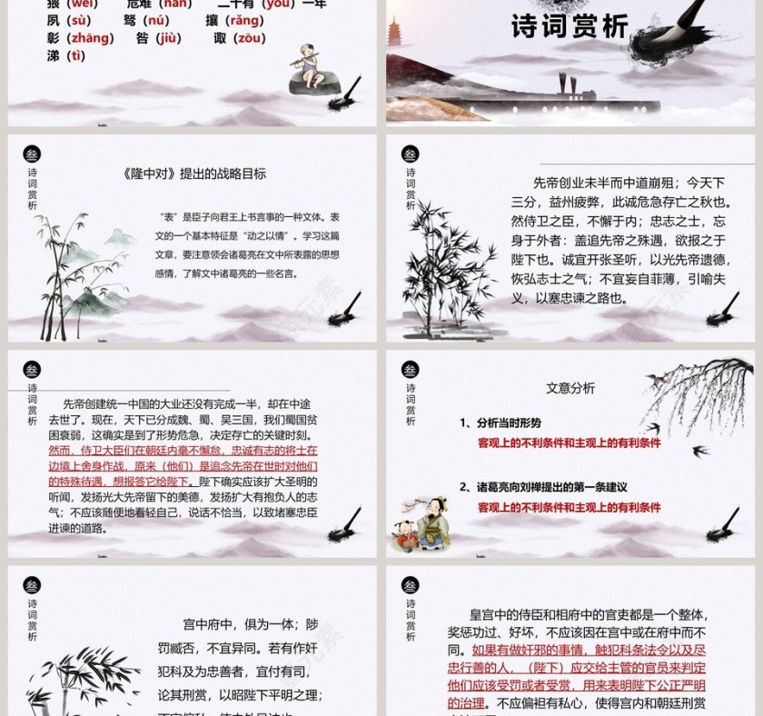 部编版九年级古诗词出师表语文课件PPT第3张