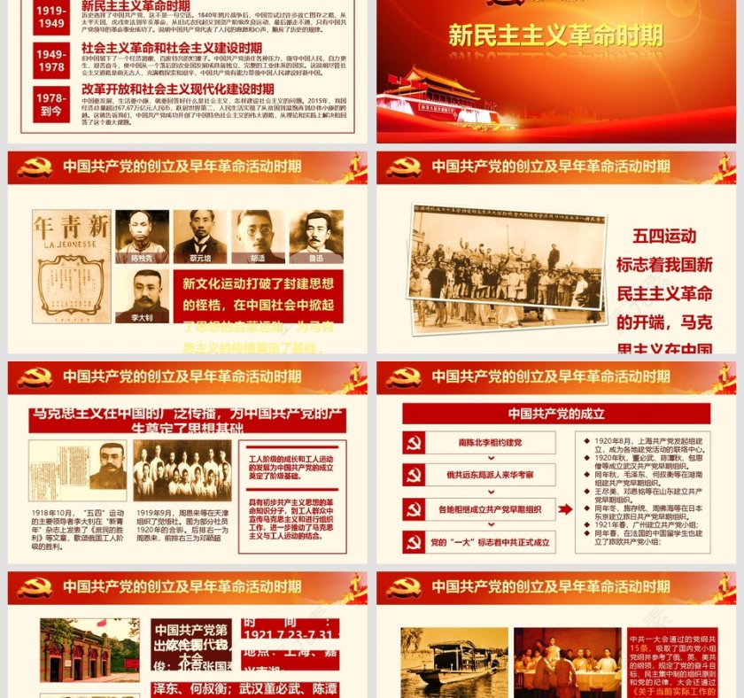 纪念中国共产党建党96周年党课PPT党史课件第3张