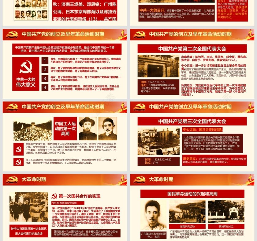 纪念中国共产党建党96周年党课PPT党史课件第4张